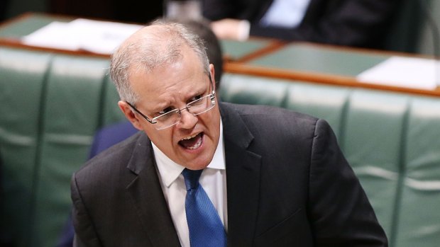 Last chance: Immigration Minister Scott Morrison speaks during Parliament's official last day of sitting for 2014.