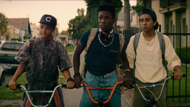 Malcolm and his friends negotiate life in a tough Los Angeles suburb in <i>Dope</i>.