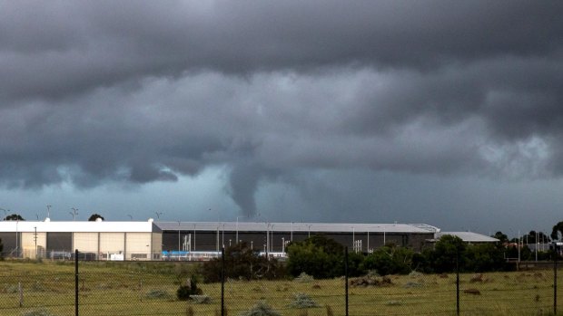 A tornado forms near Tullamarine in Victoria in November.