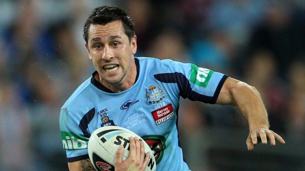 The return: Mitchell Pearce has earned a recall in the NSW halves.