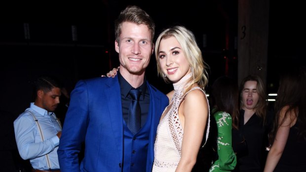 Phone buddies: Bachelor's Richie Strahan and Alex Nation were more interested in their Instagram feeds than fellow party guests.
