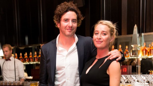 Vincent Fantauzzo and a pregnant Asher Keddie at the GQ Men of the Year Awards in 2014.