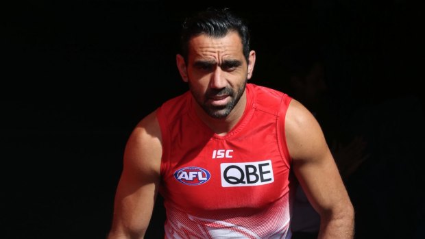 Down to reserves: Adam Goodes.