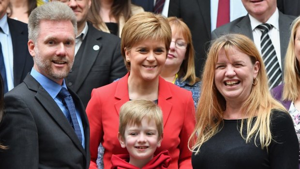 Gregg, Kathryn and Lachlan Brain meet Scotland's First Minister Nicola Sturgeon in May.
