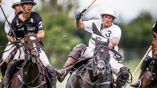 Former Australia polo captain Andrew Williams (in white).