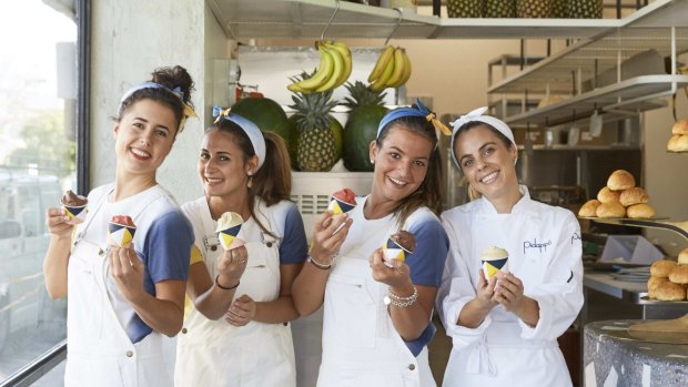 Gloria Palladin, Maria Stella Orlando, Gaia Pichetti and owner Lisa Valmorbida at Pidapipo Windsor.