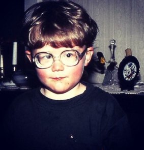 Mick Spencer as a child growing up in Canberra. He has severe short-sightedness but has never let that slow him down.