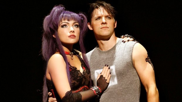 Erin Clare and Gareth Keegan in <i>We Will Rock You</i>.