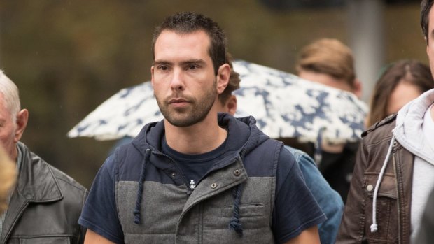 Widower, James Lehane, arrives at the Melbourne County Court.