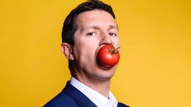 AFR MAG. NOT TO BE USED BEFORE THE 1st MARCH. Portrait of comediaqn Rove McManus for an article on the business of comedy. Pic by Nic Walker. Photographed in the Fairfax Studio. Date 6th Feb 2017.