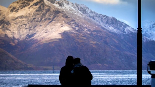 Stunning views at Queenstown Harbor Pier.