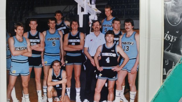A Canberra Cannons team photo from the 1980s.
