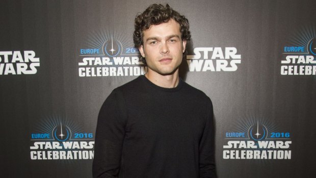 Alden Ehrenreich, who will play Han Solo, attends a Star Wars event in London in July last year. 