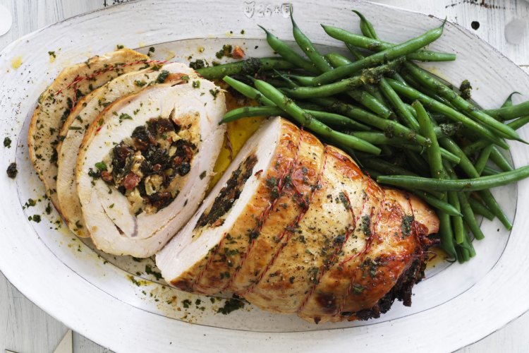 Jill Dupleix's rolled turkey.