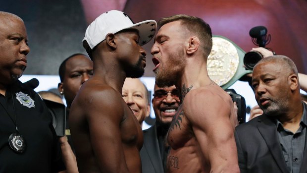 'He looks blown': Although Floyd Mayweather had a bulging six-pack, Conor McGregor claimed he wasn't impressed.