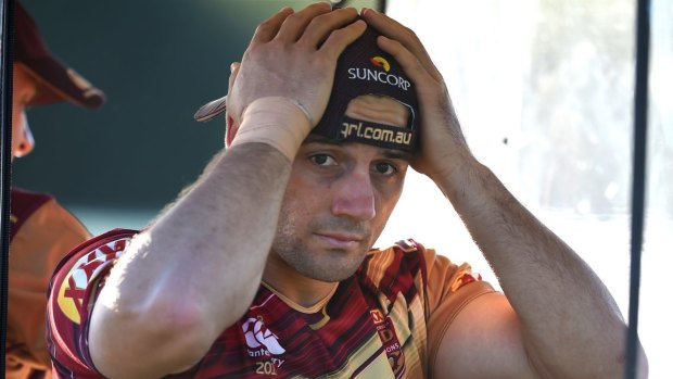Until the last minute: Cooper Cronk's fate will be decided on Wednesday before Origin, giving him as much time as possible to recover from an ankle injury.