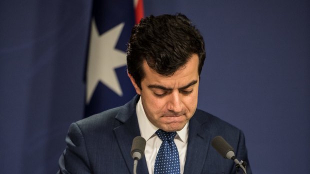 Senator Sam Dastyari announces his resignation from the opposition frontbench.