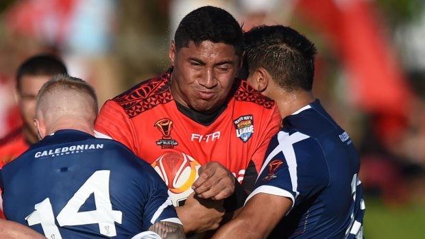 Red peril: Tonga's Jason Taumalolo will face his former Kiwi teammates this Saturday.