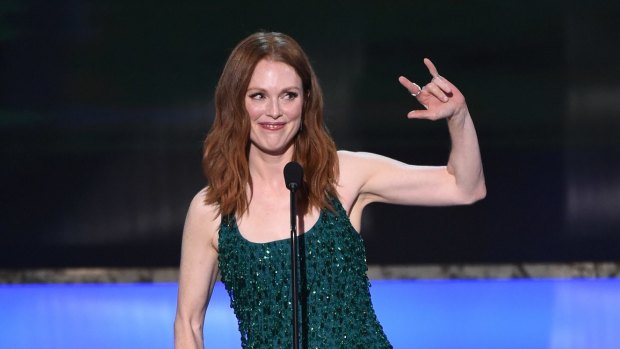 Flipped off: Actor Julieanne Moore led the charge by refusing to take part in E!'s Mani Cam at the SAG Awards.