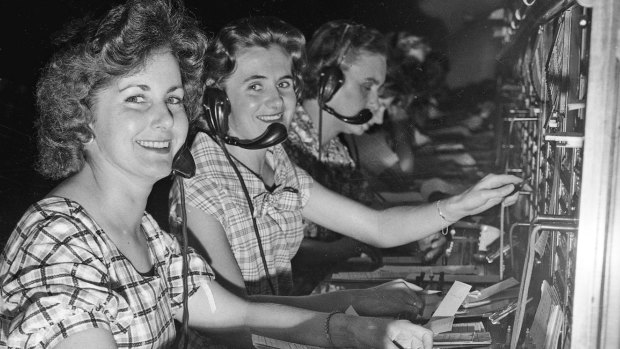 Telephone operators at the GPO.