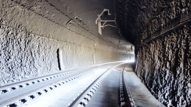 The tunnel near the Hawkesbury River in which the track defects were found.