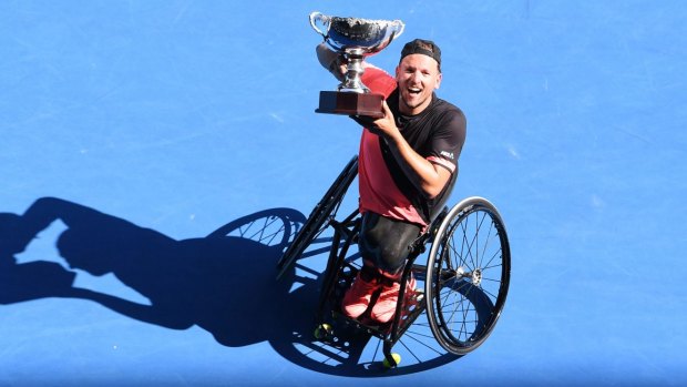 Dylan Alcott claims another Australian Open trophy.