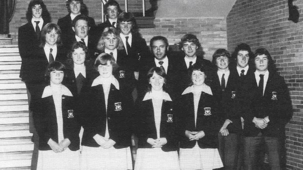 Walsh at Hamilton’s Monivae College (third from right).