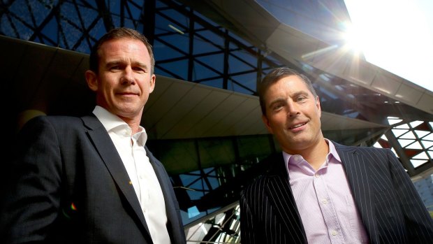 NAB Labs executive general manager Jon Davey (left) and Todd Forest, who has been appointed to run NAB Ventures, a venture capital fund within NAB.