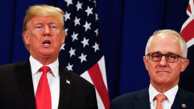 US President Donald Trump and Prime Minister Malcolm Turnbull. 