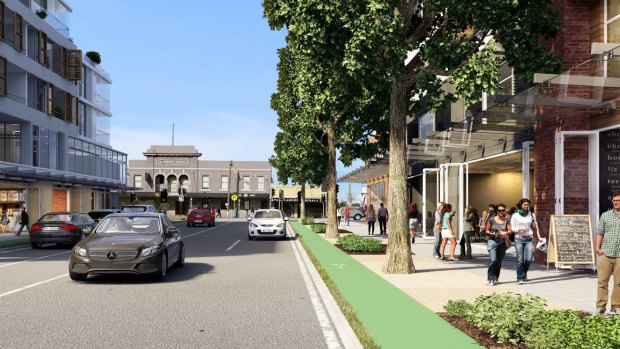 How Tebbutt Street at Taverners Hill will look after the redevelopment.