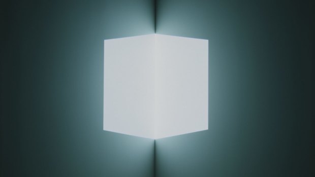 James Turrell  Afrum (white) 1966  Cross-corner projection: projected light
Los Angeles County Museum of Art).
