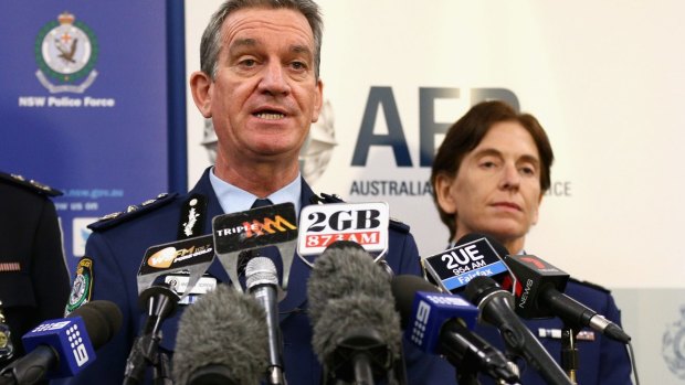 Late text: NSW Police Commissioner Andrew Scipione.