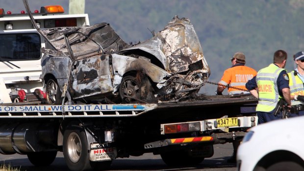 Brave residents rescued a man from a burning car on Friday morning near Dapto. 