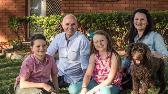 Starting Christmas shopping early pays-off for Santina Gambrill, shown with her husband Aaron and children Jaden and Tara and Ruby the dog.