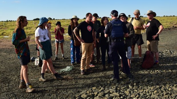 Seventeen people were charged with trespass and failing to comply with police after the protest at the mine site.