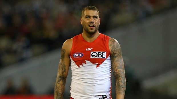 Quiet night: Lance Franklin had little impact for the Swans in the semi-final against Geelong.