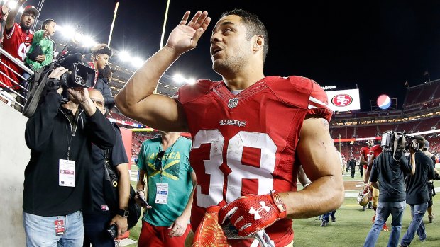 Jarryd Hayne during his time in the NFL with the San Francisco 49ers.