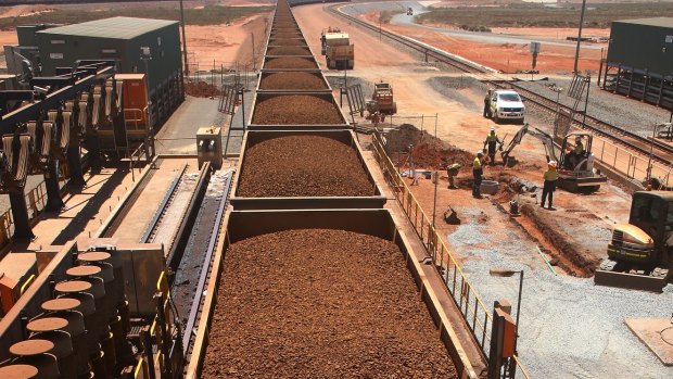 Iron ore exports are booming through Port Hedland. Photo: Bloomberg