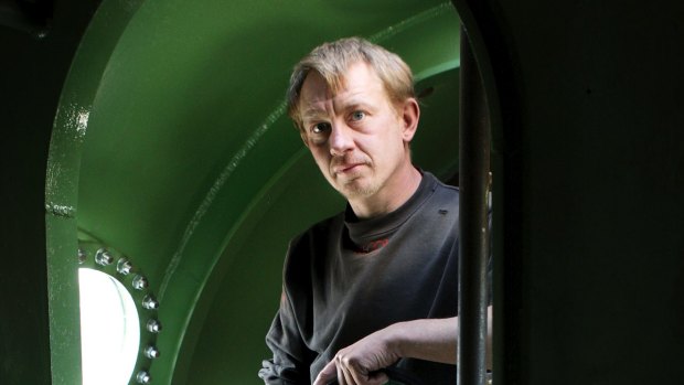 Submarine owner Peter Madsen inside the vessel in 2008.