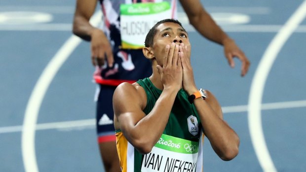 Wayde van Niekerk after winning the men's 400m final in Rio.