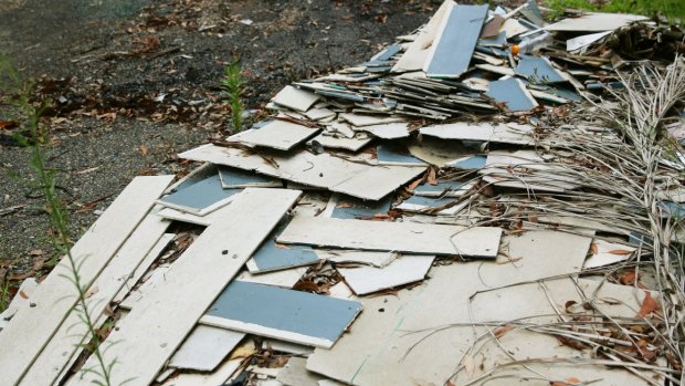 Illegal dumping on a fire trail near Freeman's Waterhole on the Central Coast in February, 2015