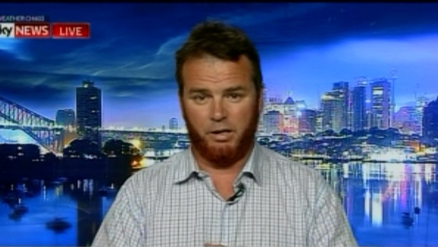 Nick Folkes on <i>The Bolt Report</I> on Monday night before his interview ended abruptly.