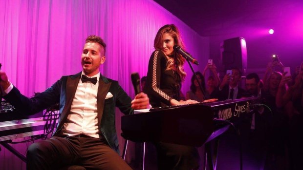 Mr Mendieta was serenaded by Delta Goodrem at his 30th birthday party.