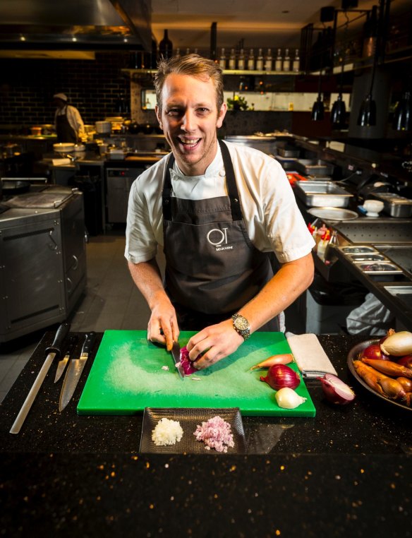 Chef Andy Harmer inside the Pascale Bar & Grill kitchen.