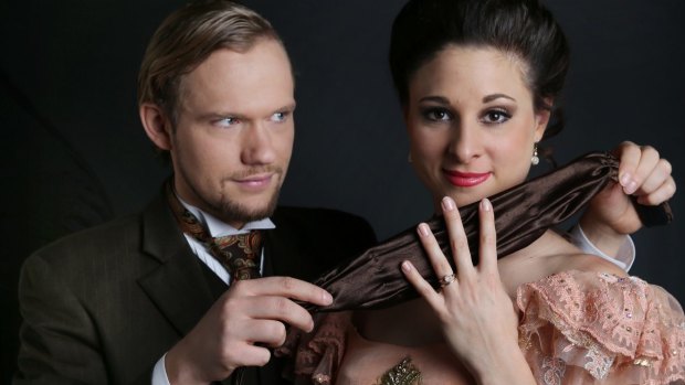 Couple Thommy Ten and Amelie van Tass perform in magic troupe the Illusionists.