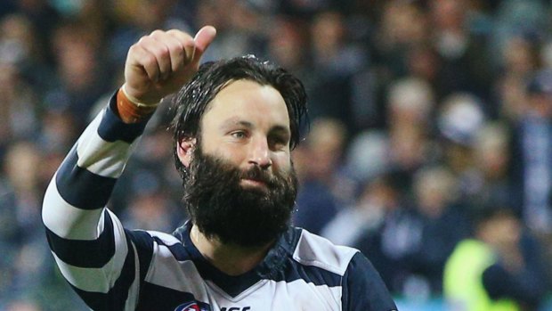 Loves the wet: Jimmy Bartel has been dominating in these conditions for more than a decade.