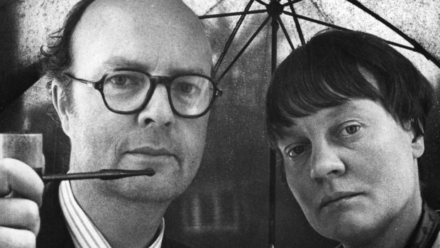 Writers John Bayley and Iris Murdoch.