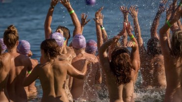 Sydney Skinny swimmers strip down to shape up.