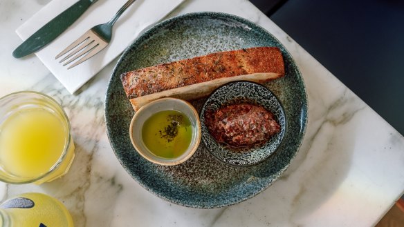 The cafe's namesake dish served with focaccia.