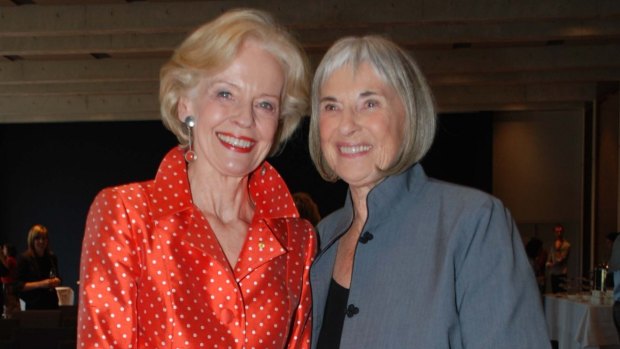 Former governor-general Quentin Bryce (left) and Betty Churcher at the launch of the arts administrator's book, <i>Notebooks</i>, in 2011.